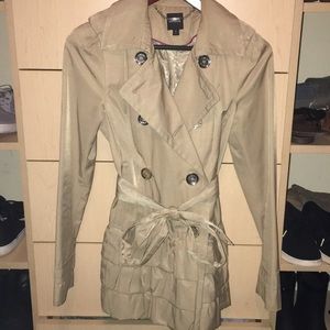 Express Khaki Skirted Trench Coat